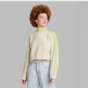 Women's Mock Turtleneck Boxy Pullover Sweater - Wild Fable